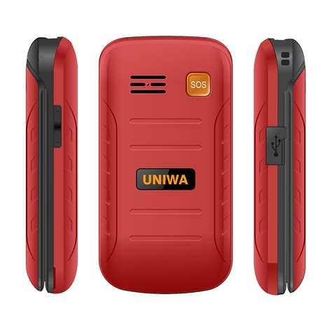 Uniwa V909t 4g Flip Phone Big Push Button Dual Screen 03mp Camera Fm Radio Russian Hebrew
