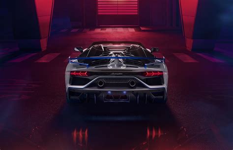 1400x900 Lamborghini Aventador Svj Roadster Xago Edition Rear View