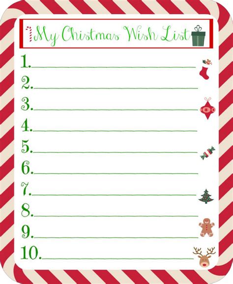 Wish List For Christmas Free Download