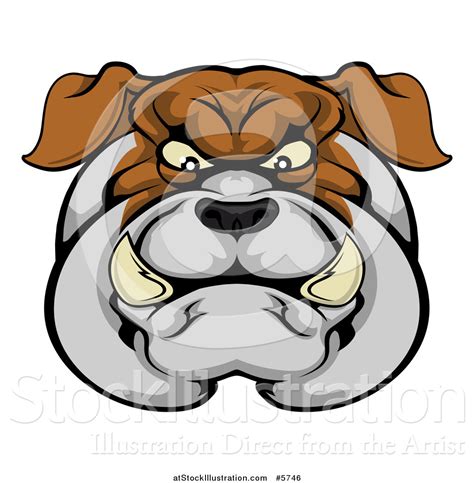 Vector Illustration Of A Tough Bulldog Face By Atstockillustration 5746