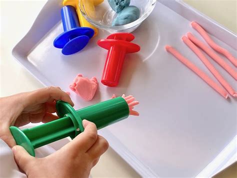 Play Dough Extruder Tray To Rotate Activity At How We Montessori