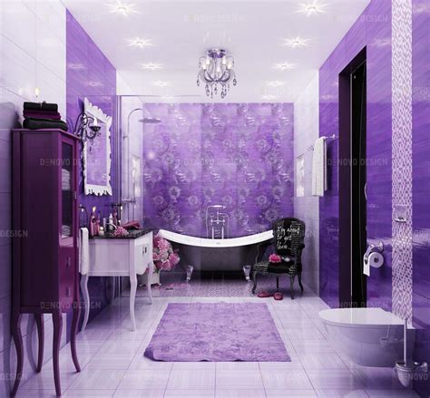 Bathroom Vibrant Purple Colour For A Bathroom A New Project From Denovo Design Toronto Main