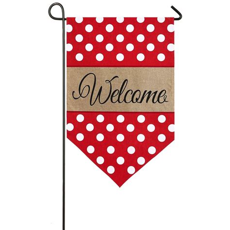 Evergreen Enterprises Inc Polka Dot Welcome Monogram 2 Sided Garden