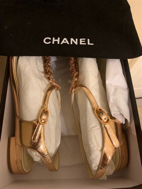 Authentic Chanel Sandals Eu Size 41 On Mercari Chanel Sandals