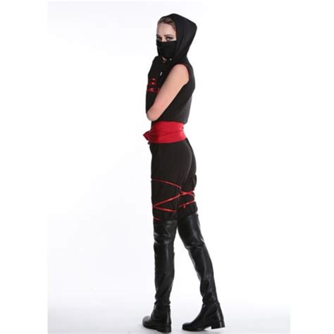 Black Ninja Warrior Sexy Costume For Women Party Shopping