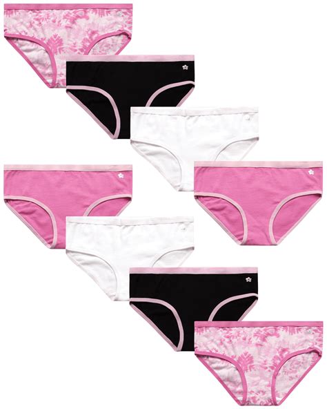 Limited Too Girls Underwear 100 Cotton Hipster Briefs For Girls 8 Pack Panties 6 14