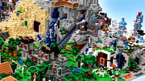 Biggest Lego Minecraft 21137 The Mountain Cave D2c Set Ever Info Youtube