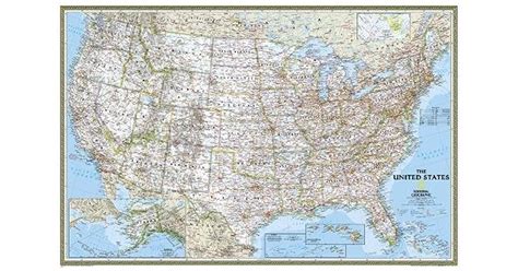 National Geographic United States Classic Wall Map By National