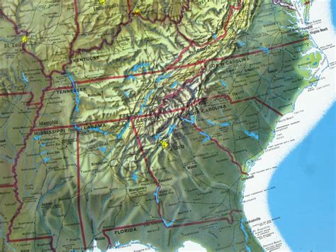 Us Rand Mcnally 3d Raised Relief Map Relief Map Map Three Dimensional