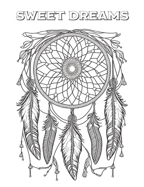 5 Free Printable Dream Catcher Coloring Pages The Graphics Fairy