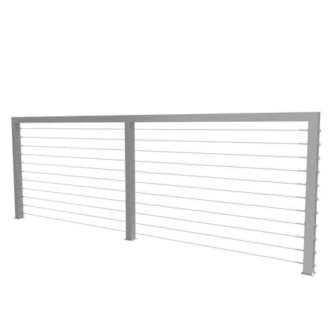 Vertical Stainless Steel Cable Railing Kit For 42 In High Railings