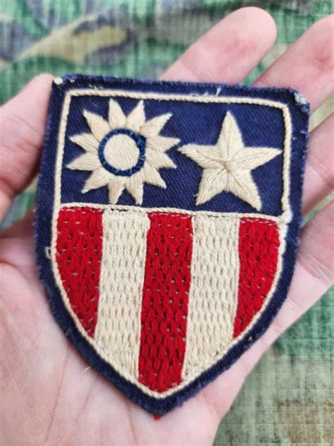Wwii Us Army Cbi China Burma India Theater Made Patch Paper Back 1646