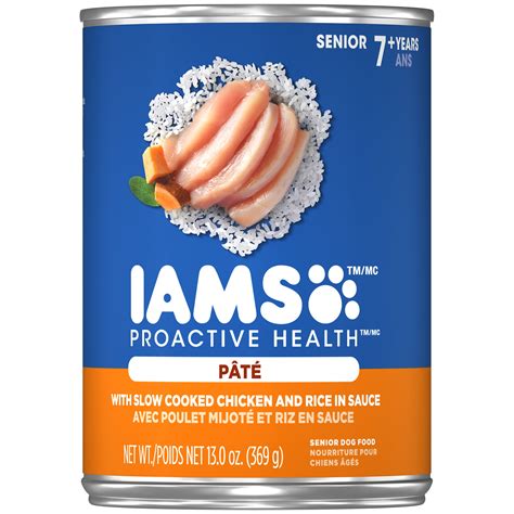 Iams Proactive Health Senior Soft Wet Dog Food Paté With Slow Cooked
