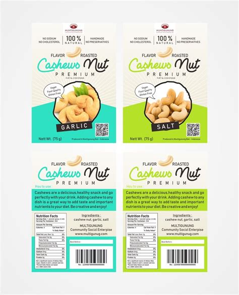 Sribu Label Design Design Label Untuk Cashew Nut Roasted Label