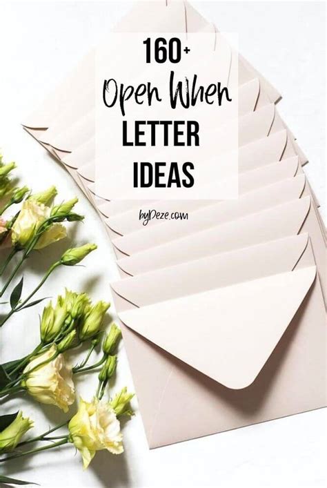 Open When Letters 161 Sensational Topic Ideas And Examples Bydeze