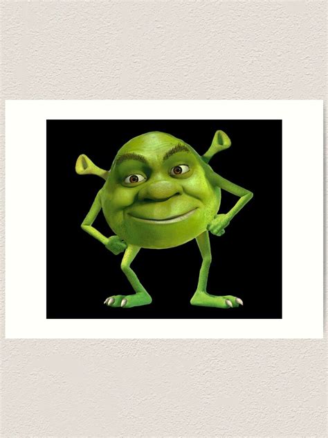 Shrek Meme Face Shrek Wazowski Art Print For Sale By Finepaint