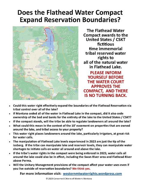Food For Thought The Flathead Lake Water Right Western Montana Water