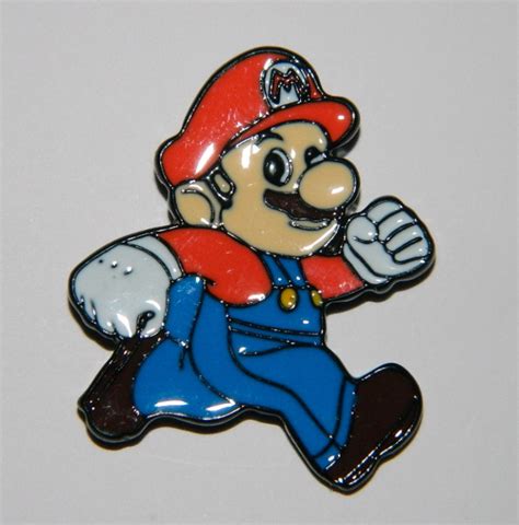 Super Mario Bros Video Game Mario Figure Metal Enamel Pin New Unused