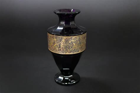 Sold Price Moser Karlsbad Art Nouveau Purple Glass Vase With Amazon Frieze Circa 1922 Signed