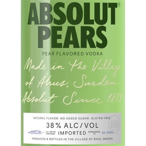 Absolut Pears Flavored Vodka 750 Ml Marianos