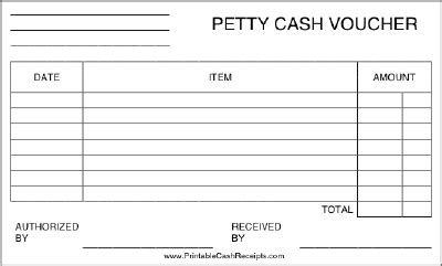Petty Cash Voucher