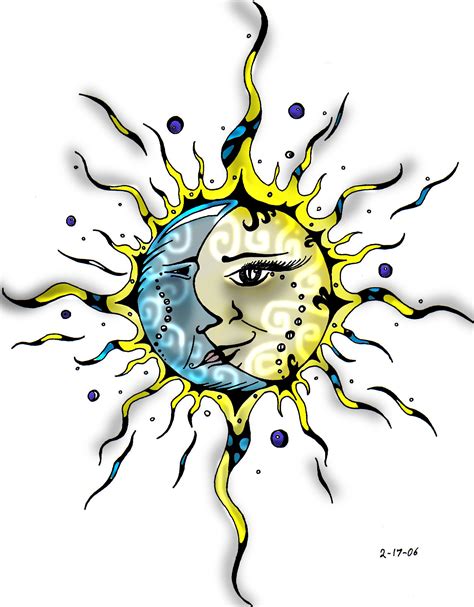 The sun symbolizes masculine energy and the moon symbolizes feminine energy. Sun & Moon | Sun and moon drawings, Moon sun tattoo, Sun tattoos