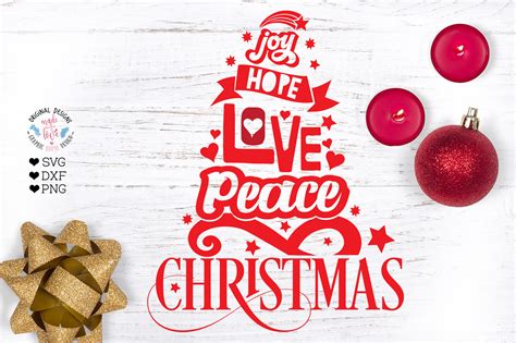 Joy Hope Love Peace Christmas 383542 Printables Design Bundles