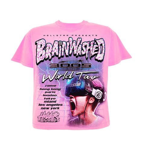 Streetwear Hellstar Capsule 10 Brainwashed World Tour Tee Grailed