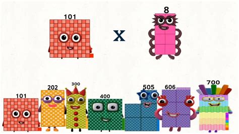 Numberblocks 101 Times 1 To 9 And 100 Times 1 To 10 Million Youtube