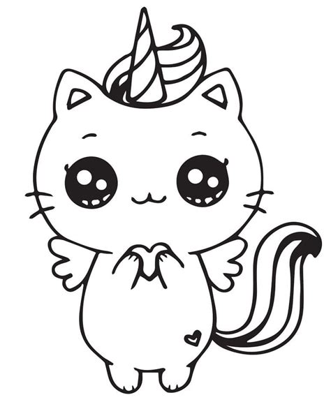 The Best 15 Unicornio Kawaii Gato Imprimir Gatinho Desenhos Para Colorir Bethutwasuut