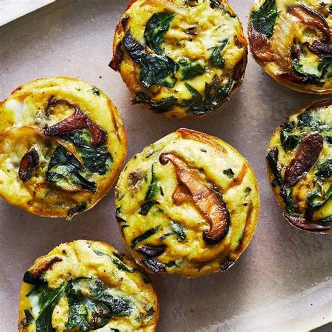 Muffin Tin Spinach And Mushroom Mini Quiches Recipe Spinach Stuffed