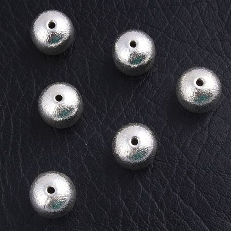 12mm Round Silver Plated Matte Finish Beads Round Ball Beads Etsy