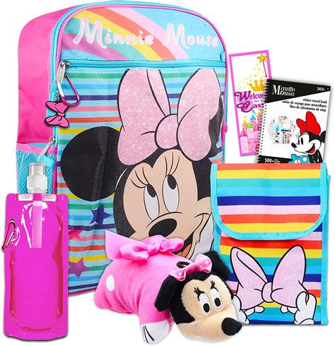 Disney Minnie Mouse School Backpack Set For Girls Kids 8 Pc Bundle