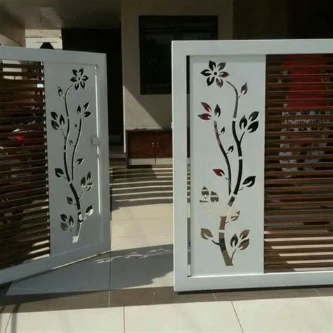 Modern White Home Main Gate Jali Design Cutting In Hr Ss Sheet At Rs