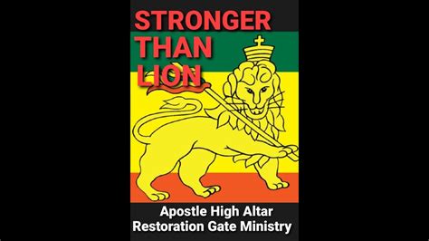 STRONGER THAN LION 2 Samuel 1 23 By Apostle High Altar 2 Samuel 1