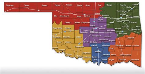 Oklahoma Maps With All Counties Oklahoma Counties Travel And
