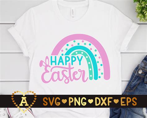 Happy Easter Svg Rainbow Svg Bunny Ears Svg Easter Egg Svg | Etsy