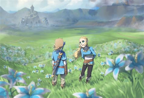 Hyrule Field Breathofthewild Zelda Zelda Jeux Illustration