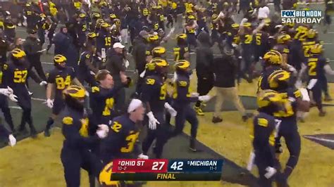 Michigan Fans Storm Field After Victory Over Ohio State Sports