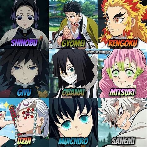 Demon Slayer Hashira Names List Agatsumawall Demon Slayer