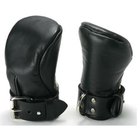 Genuine Leather Bondage Fist Mitts Gloves Lockable And Padded Etsy Uk