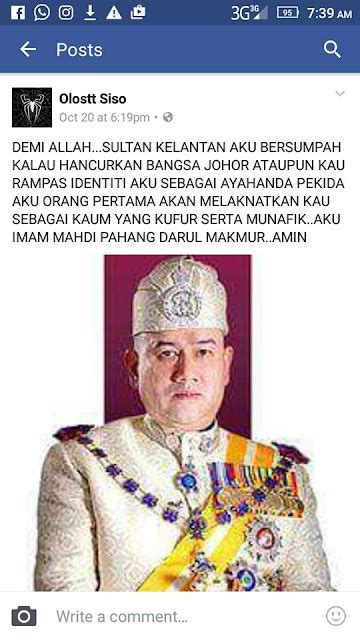 Ayahanda Pekida Johor Beri Amaran Kepada Sultan Kelantan Memang Biadap