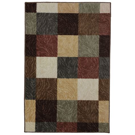 Quality crafted from nylon and pet fiber for the ultimate in softness for decades, mohawk has been dedicated to making superior quality area and accent rugs that are manufactured right here in the united states. Shop Mohawk Home Mansfield Rectangular Brown Block Tufted ...