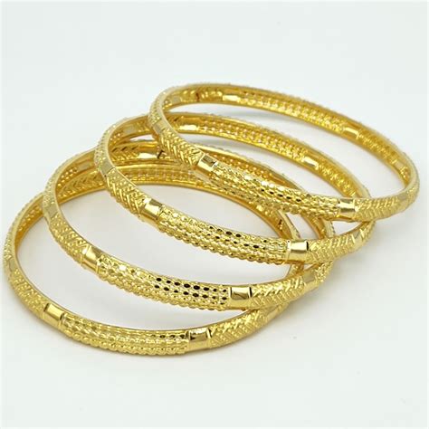 Buy Gold Bangles Simple Design 4pcs Online The Best Jewellery