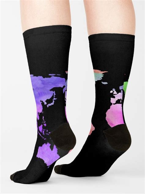Pink World Map Socks For Sale By Koovox Sock Outfits Trendy Socks Patterned Socks