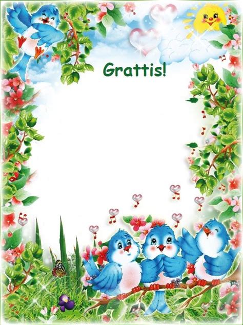 Gratis utskrivbara födelsedagskort för barn | Page borders design