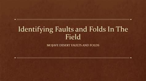 Identifying Faults And Folds In The Field Youtube
