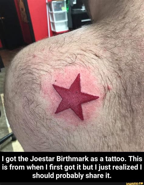 I Got The Joestar Birthmark As A Tattoo This Is From When I Rst Got It But Ljust Realized I