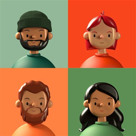a diverse library of 3d avatars to inspire your creativity illustration character design