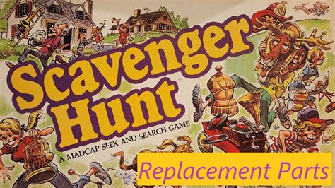 Board Game Parts: SCAVENGER HUNT, Milton Bradley 1983,